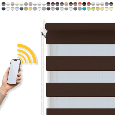 Roleta dzień noc Elektryczna na wymiar MAXI Premium - wolnowisząca