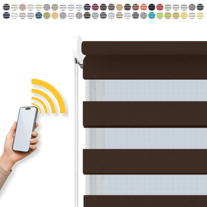 Roleta dzień noc Elektryczna na wymiar MAXI Premium - wolnowisząca
